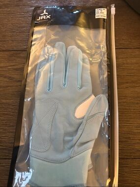 Youth Medium baseball gloves.  Baby Blue Gloves with white trim.  Brand new.
